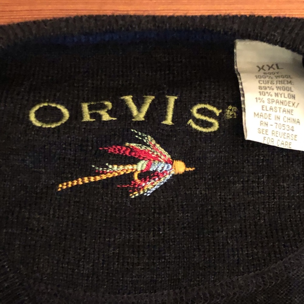 Orvis V-neck wool sweater XXL never worn